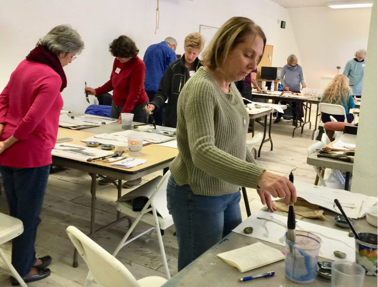Abstract sumi e, Expressive Painting for Healing, Dreamwork for Healing, No Fear Watercolor Lessons and Sessions by Marilyn Wells