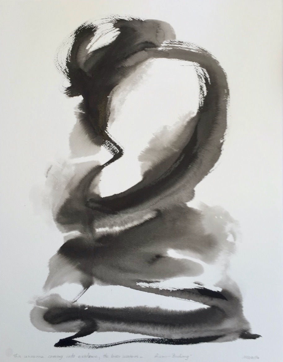 “The Lover Wakes” Abstract sumi e Print by Marilyn Wells
