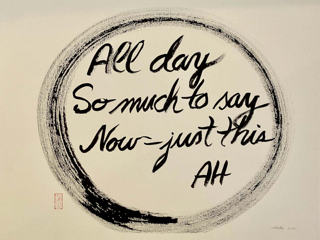 Haiku Calligraphy by Marilyn Wells Custom Designed