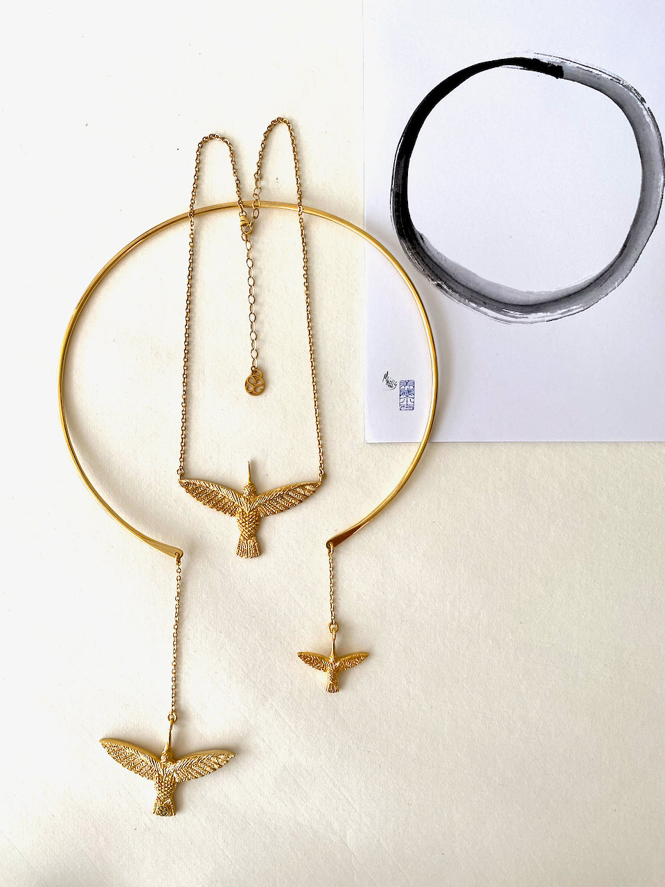 Zen Goddess Hummingbird necklaces by Marilyn Wells
