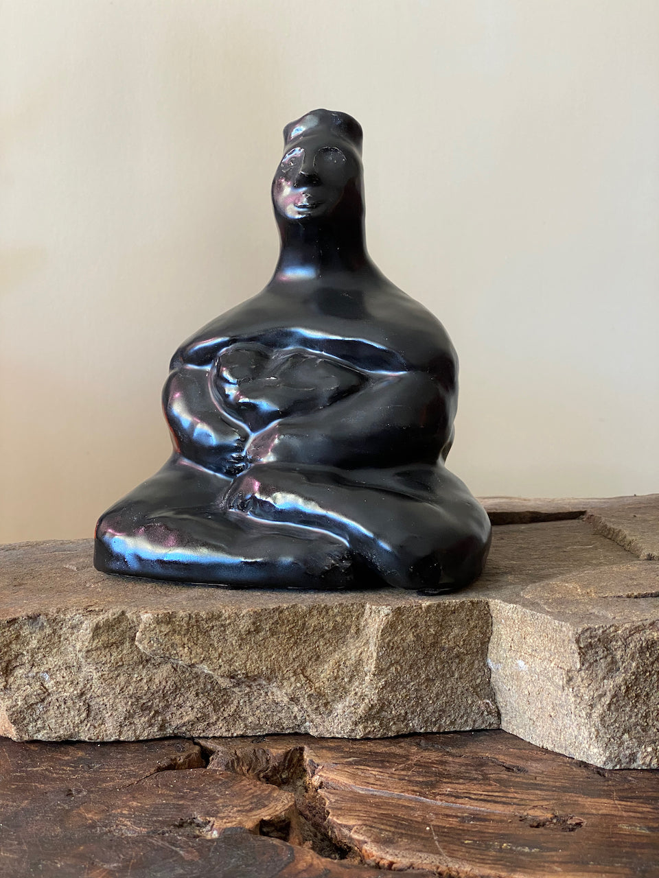 “Mama Madonna”- by Marilyn Wells Sumi e Sculpture, Zen style