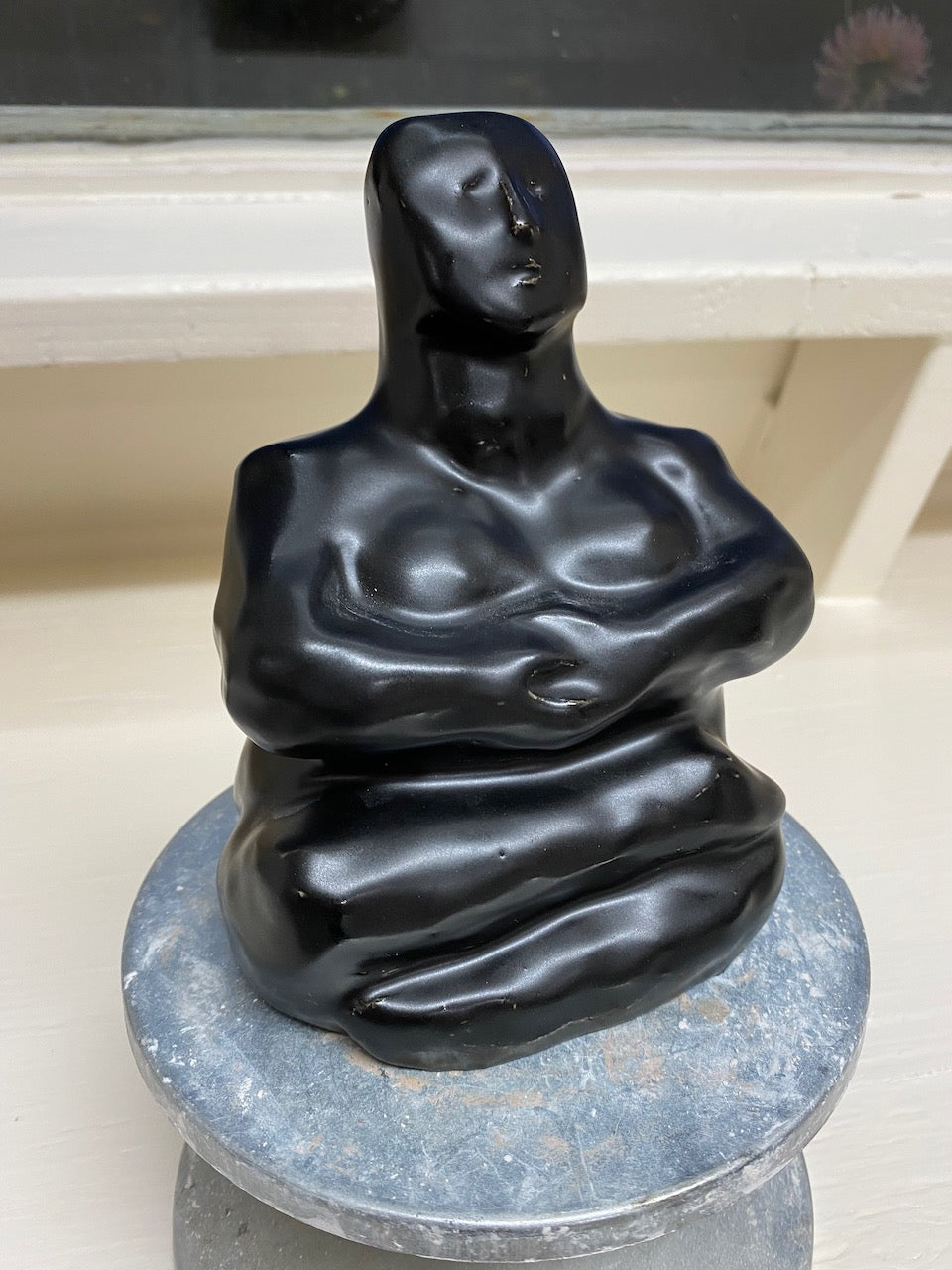 Sumi e Sculpture, Zen style, “Meditating Madonna”- by Marilyn Wells