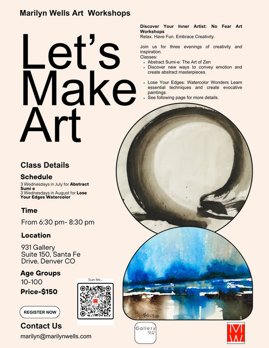 Evening Workshops, Sumi e & Watercolor, Summer 2024