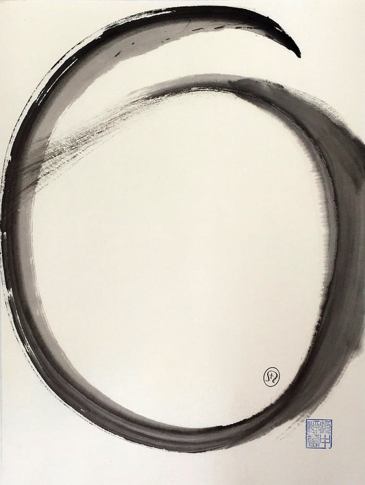 “To Live With My Eyes Open” by Marilyn Wells Original Abstract Sumi e Painting
