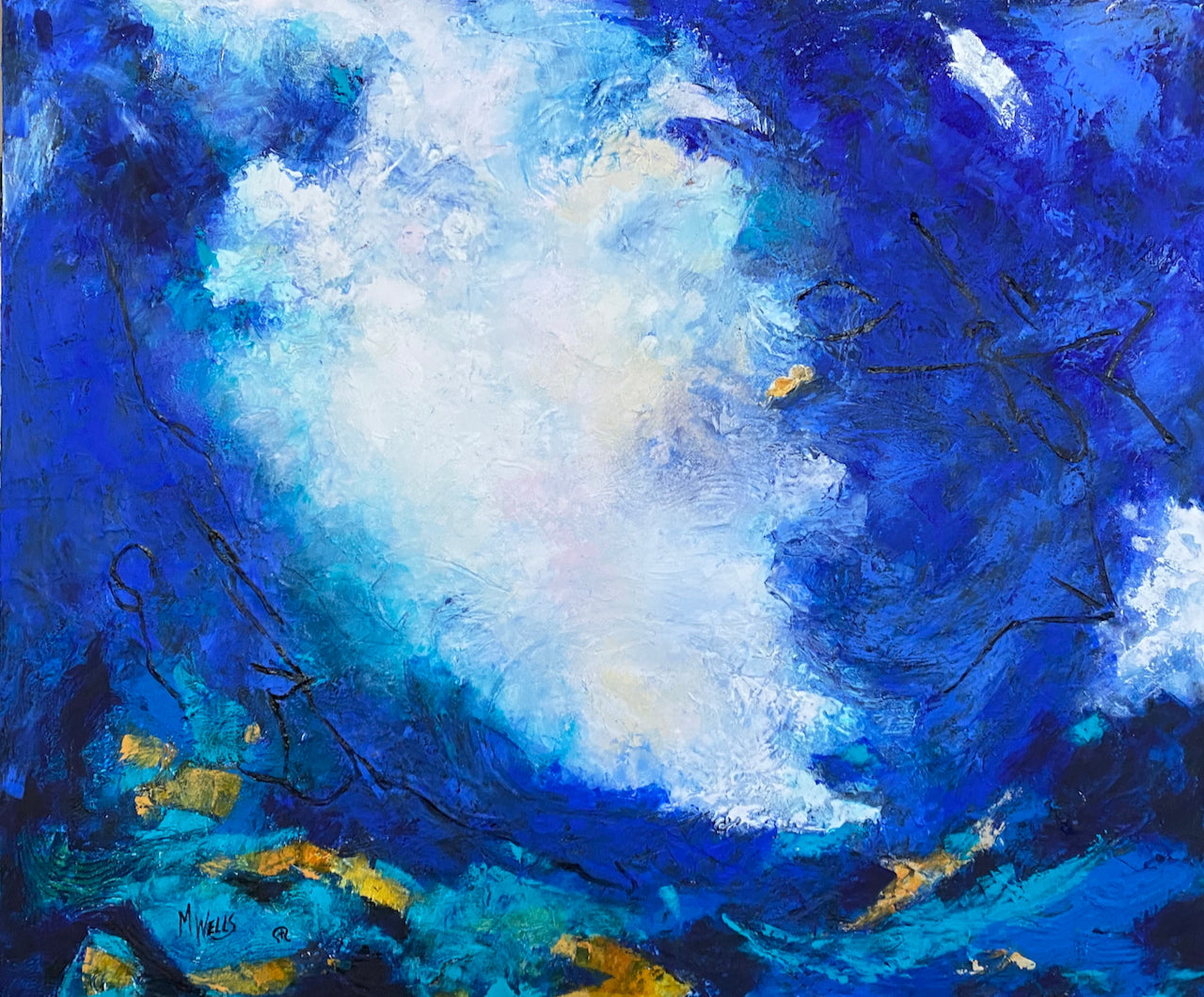 "Absolute Light" by Marilyn Wells, 24" x 20", oil & cold wax