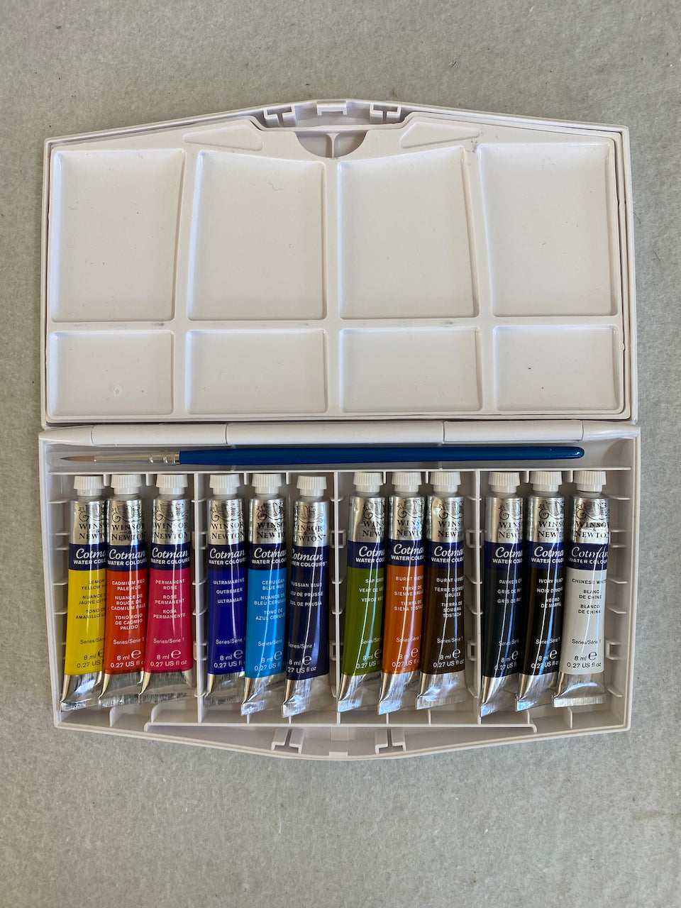 Watercolor Paint Set, Mixing Trays and Colors