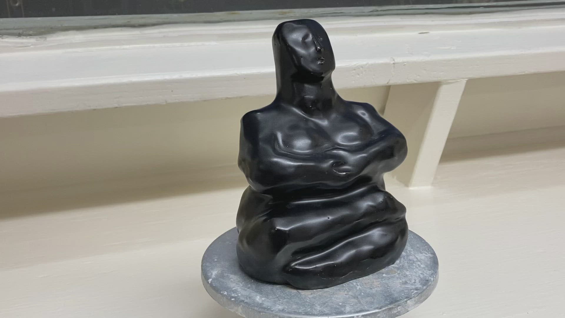 Sumi e Sculpture, Zen style, “Meditating Madonna”- by Marilyn Wells