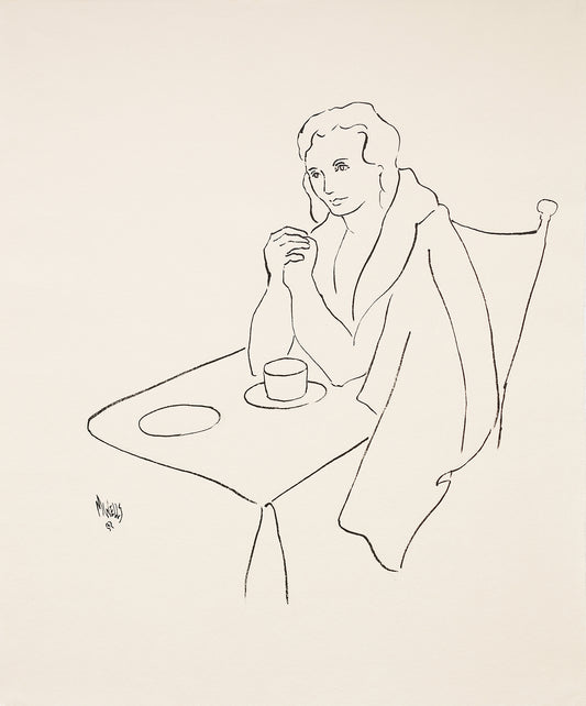 Original Line Drawing “I Remember Paris” 20" x 16.5" Ltd Ed. by Marilyn Wells