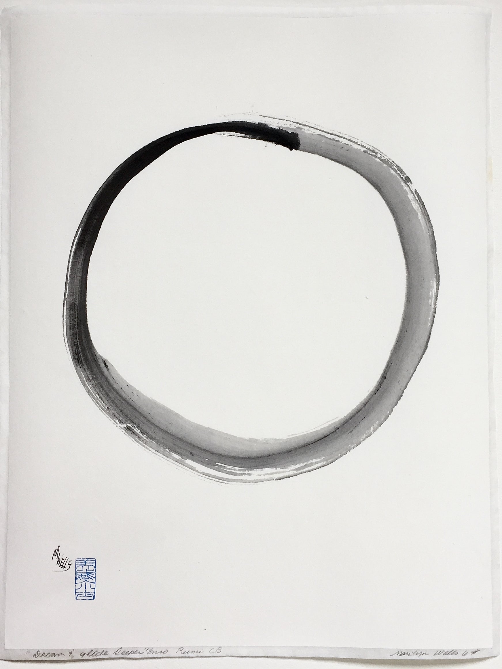 "All the Way to Infinity" by Marilyn Wells, original sumi e abstract