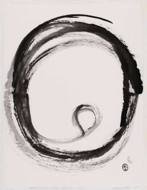 Abstract sumi e Original “Last Chance" by Marilyn Wells