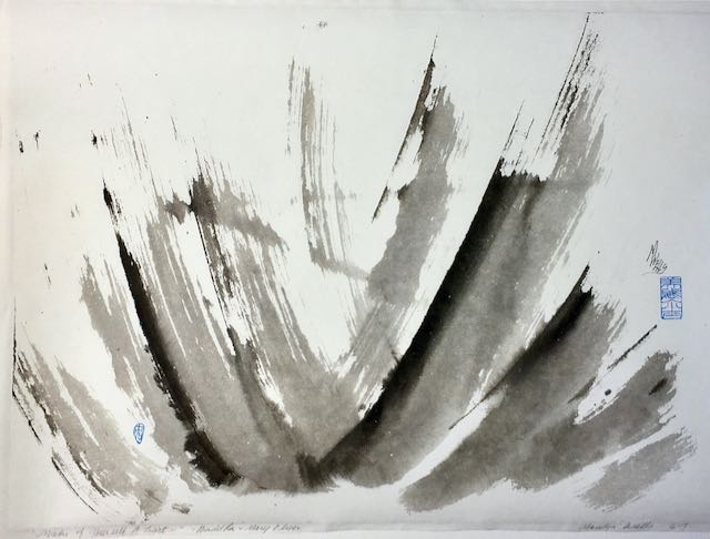 Abstract sumi e Original “Make of Yourself a Light” by Marilyn Wells