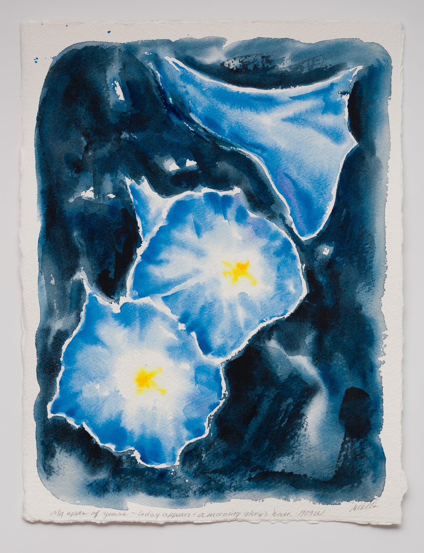 Watercolor “A Morning Glory's Hour” by Marilyn Wells - Original