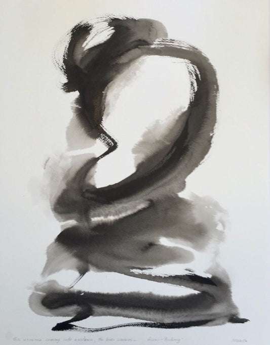 “The Lover Wakes” Abstract sumi e Print  by Marilyn Wells