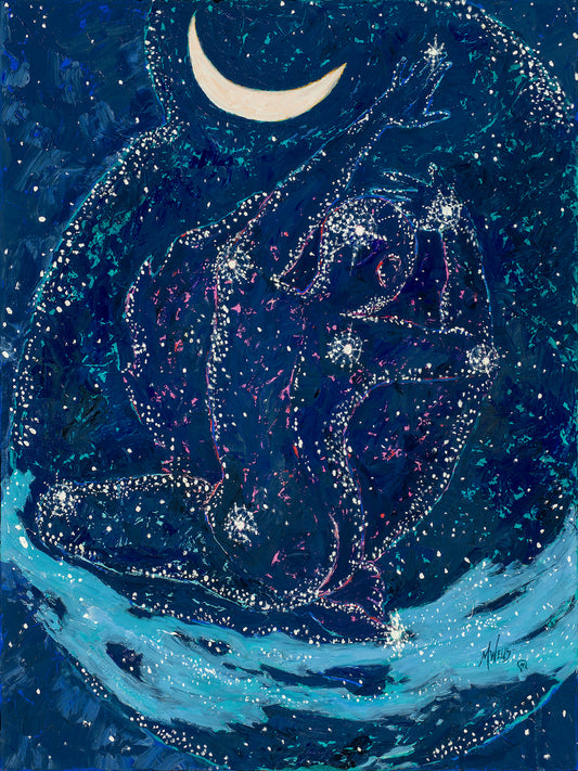 Sacred and Divine Feminine oil painting "Shelter" - Mercy Series by Marilyn Wells