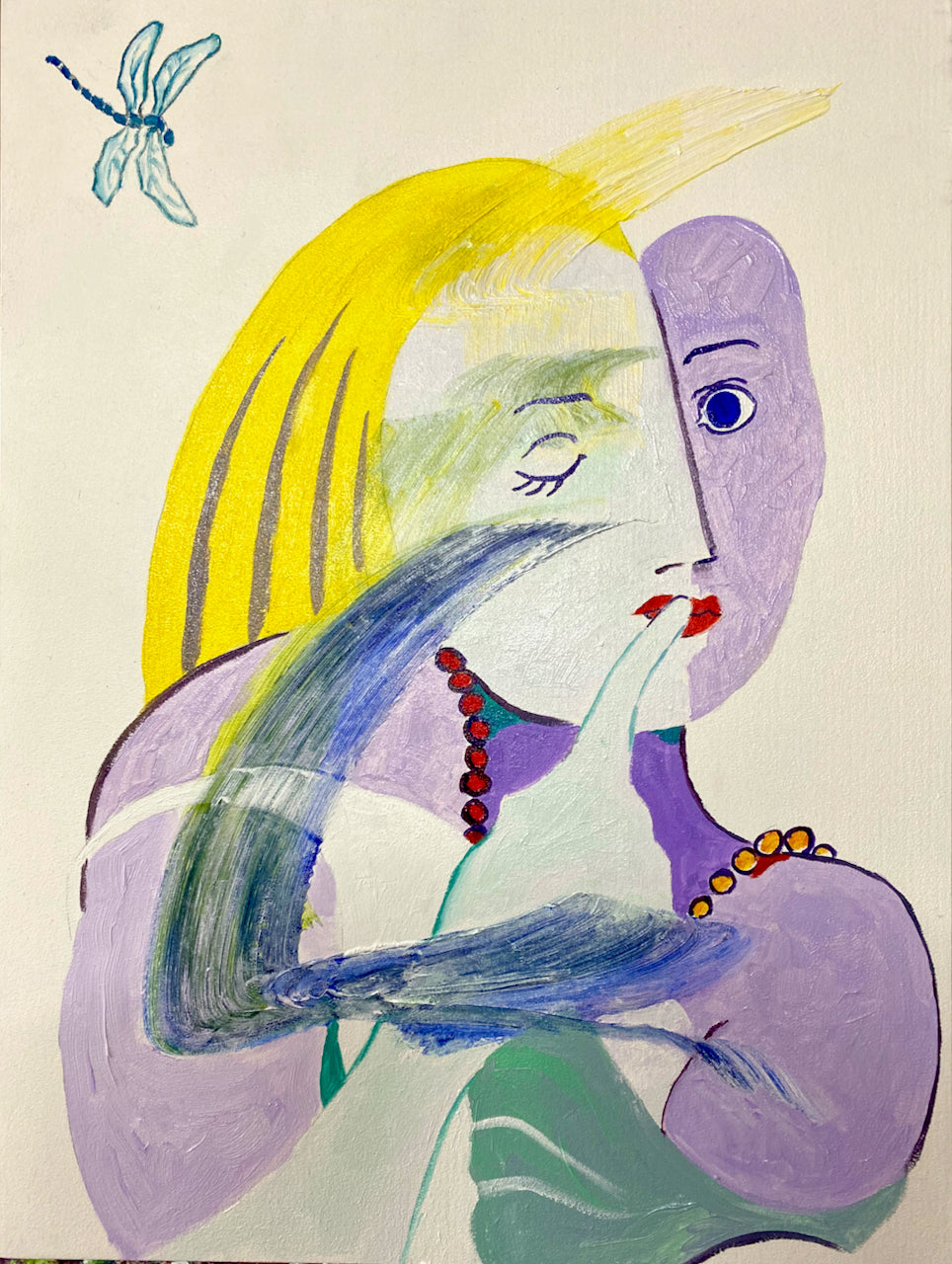 "Eve 12 - Out of Eden - with Dragonfly" Oil Painting By Marilyn Wells