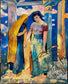 "Temple Guardian" Oil Painting by Marilyn Wells