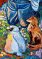 Bridget's Animals - Detail of Saint Bridget - You are Loved, Oil Painting by Marilyn Wells