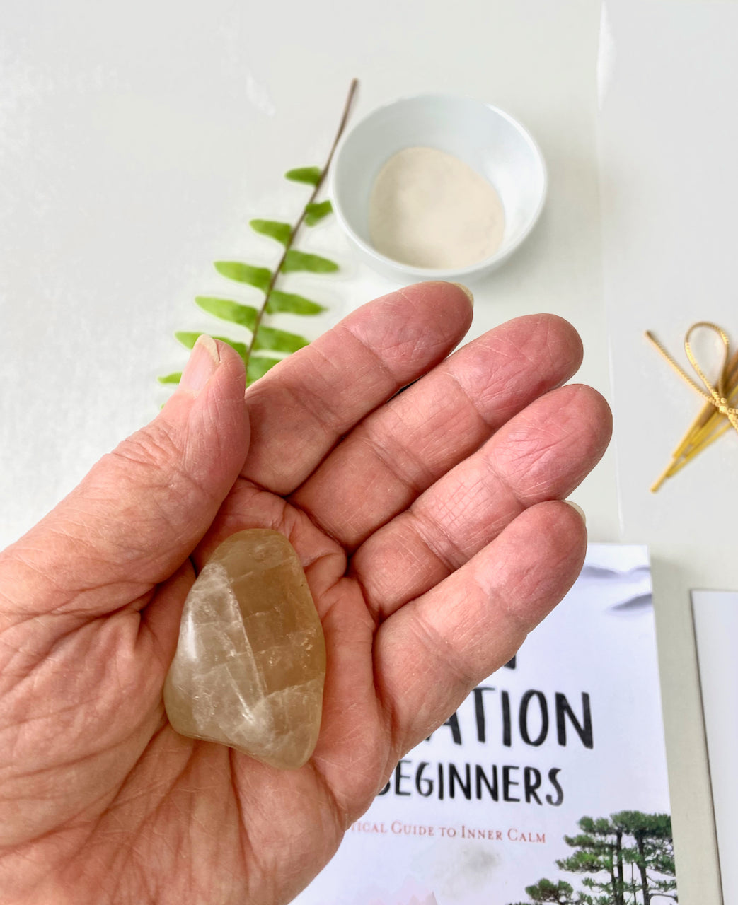 Sumi “Three Palm Stones” Crystals Spirituality and Meditation Bundle by Marilyn Wells