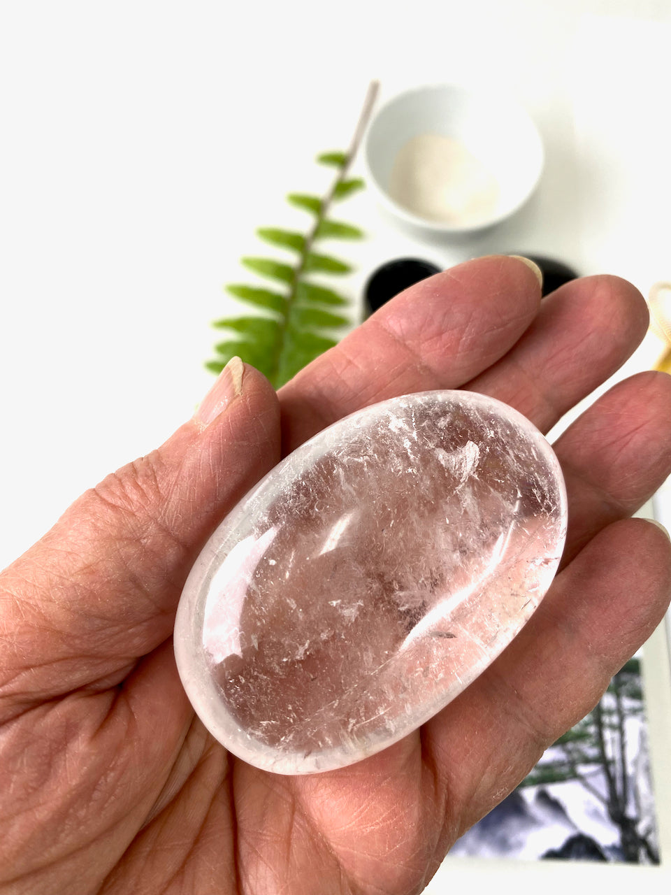 Sumi “Three Palm Stones” Crystals Spirituality and Meditation Bundle by Marilyn Wells