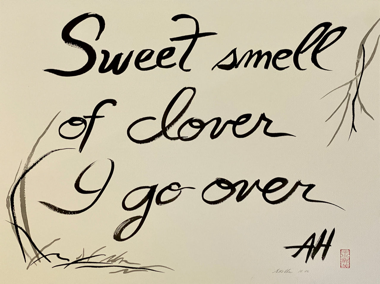 Haiku Calligraphy by Marilyn Wells Custom Order