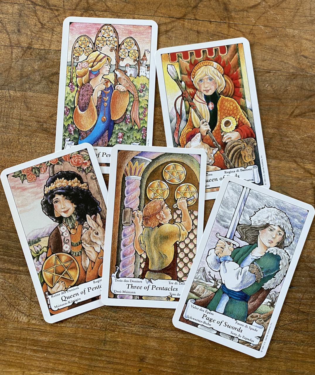 Selection from Hanson-Roberts Tarot cards