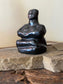 Sumi e Clay Sculpture "Meditating Madonn" Inspired by Neolithic Divine and Sacred Goddess by Marilyn Wells