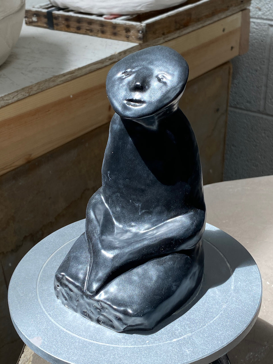 Abstract sumi Sculpture, Zen style “Happiness Is” - by Marilyn Wells
